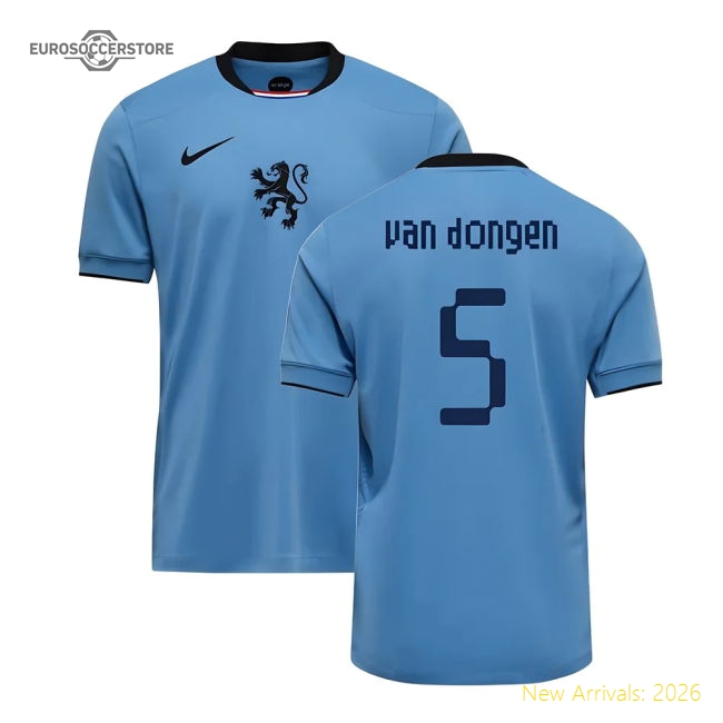 2025-2026 Netherlands Womens Team Away Shirt (Kids) (Van Dongen 5)-Vantage Point Soccer