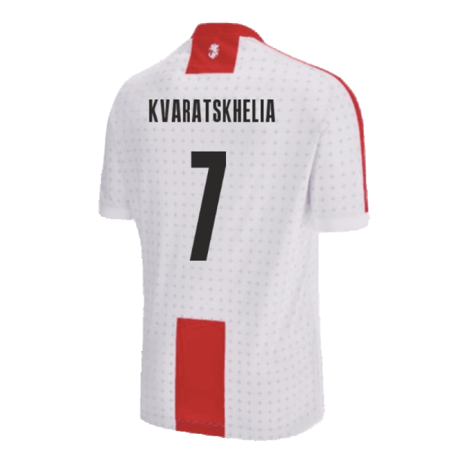 2024-2025 Georgia Home Shirt (Kids) (Kvaratskhelia 7)-Vantage Point Soccer
