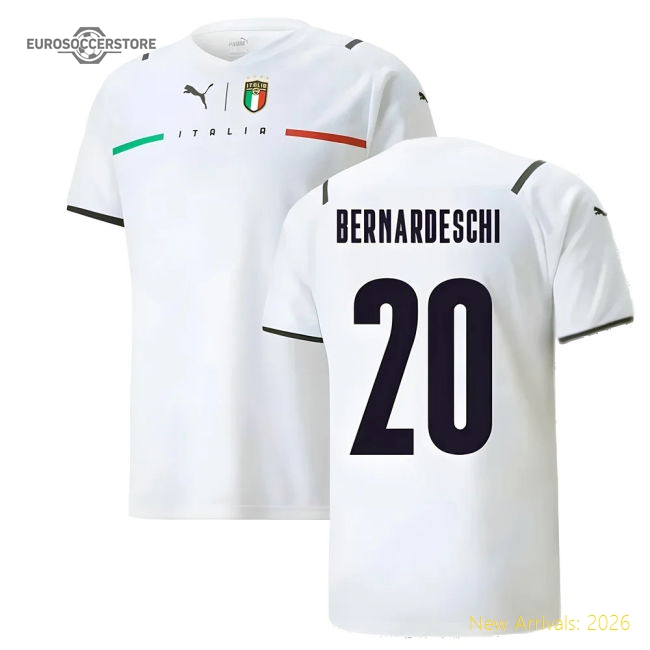 2021-2022 Italy Away Shirt (BERNARDESCHI 20)-Vantage Point Soccer