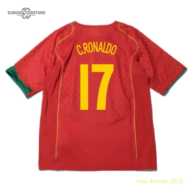 Portugal 2004 Reissue Home Shirt (C.Ronaldo 17)-Vantage Point Soccer