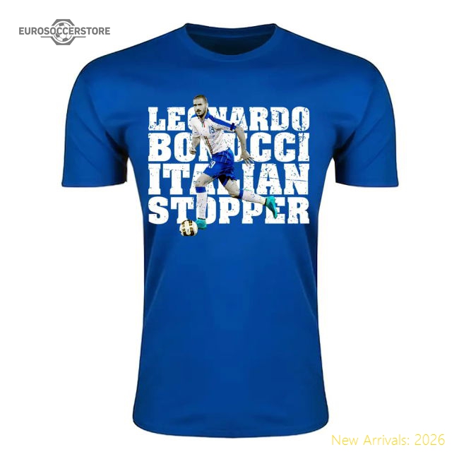Leonardo Bonucci Italian Stopper T-Shirt (Blue) - Kids-Vantage Point Soccer