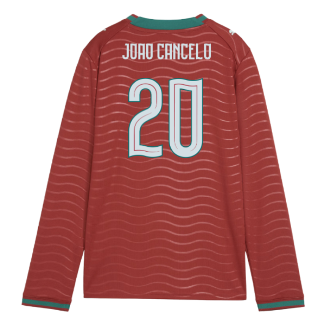 2026-2027 Portugal Long Sleeve Home Shirt (Kids) (Joao Cancelo 20)-Vantage Point Soccer
