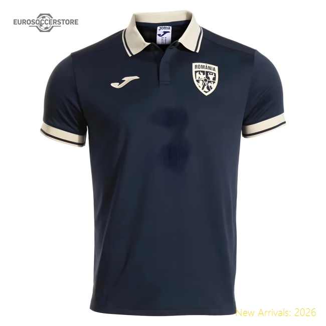 2025-2026 Romania Presentation Polo Shirt (Navy)-Vantage Point Soccer