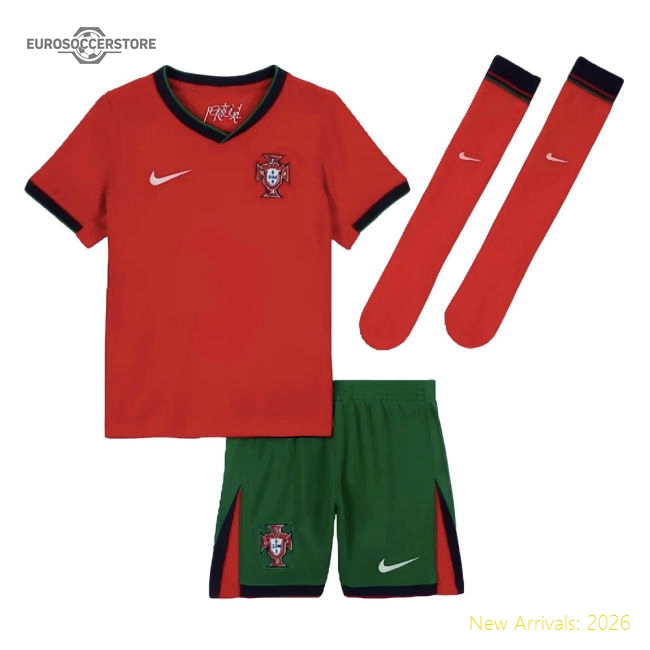 2024-2025 Portugal Home Mini Kit (Your Name)-Vantage Point Soccer