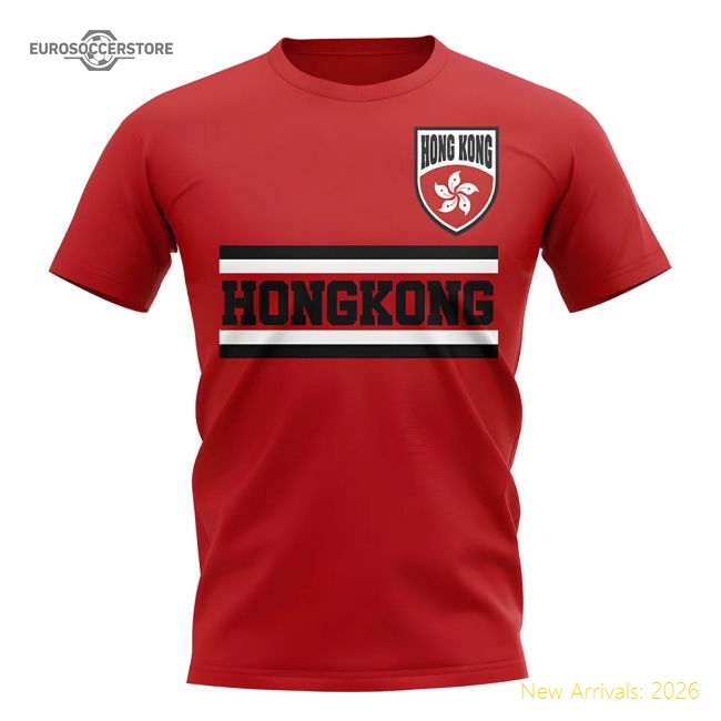 Hong Kong Core Football Country T-Shirt (Red)-Vantage Point Soccer