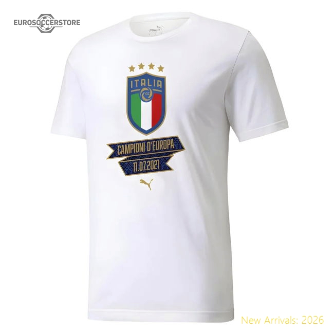 2021 Italy Euros Winners Tee (White)-Vantage Point Soccer