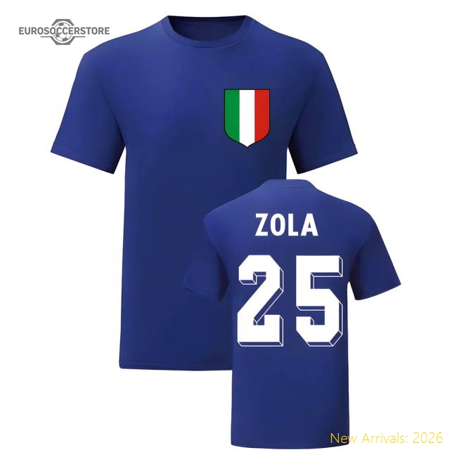 Gianfranco Zola Italy National Hero Tee\'s (Blue)-Vantage Point Soccer
