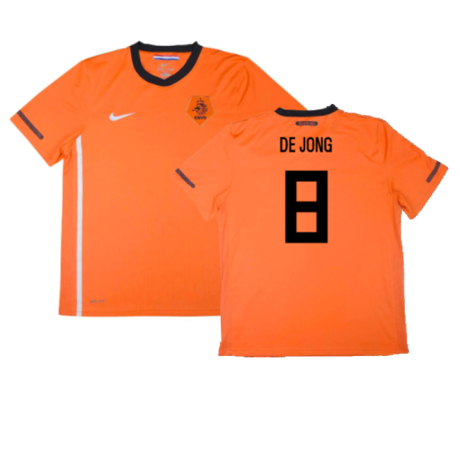 Holland 2010-11 Home Shirt ((Excellent) S) (De Jong 8)-Football Jersey Hub