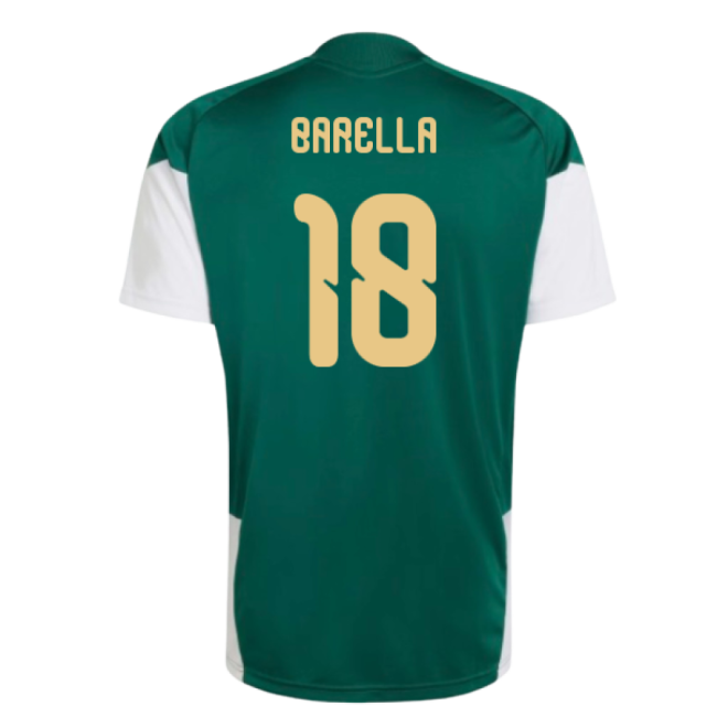 2026-2027 Italy Training Jersey (Green) (Barella 18)-Vantage Point Soccer
