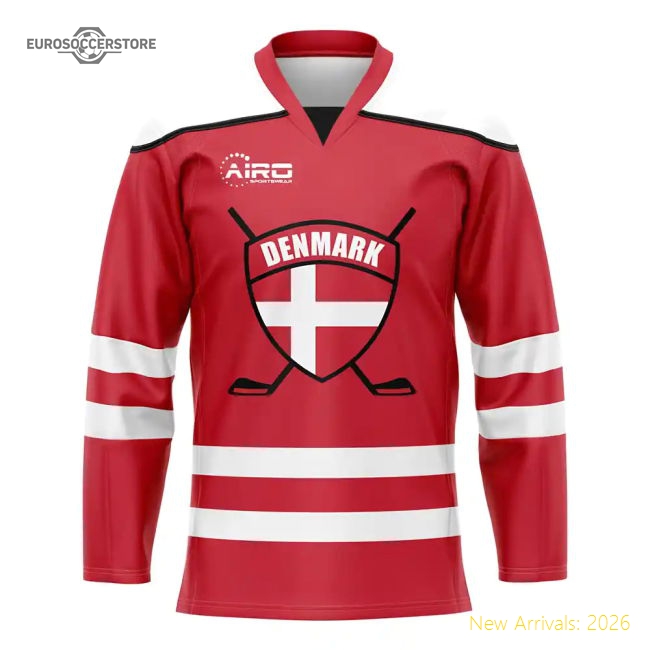 Denmark Home Ice Hockey Shirt-Vantage Point Soccer