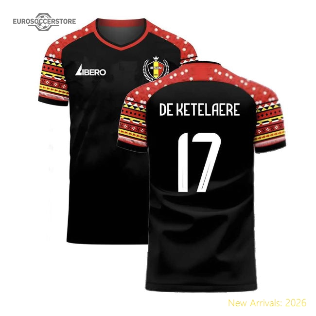 Belgium 2024-2025 Away Concept Football Kit (Libero) (7-8y) (BNWT) (De Ketelaere 17)-Vantage Point Soccer
