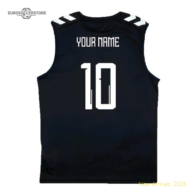 2024-2025 Denmark Sleeveless Training Jersey (Marine) (Your Name)-Vantage Point Soccer