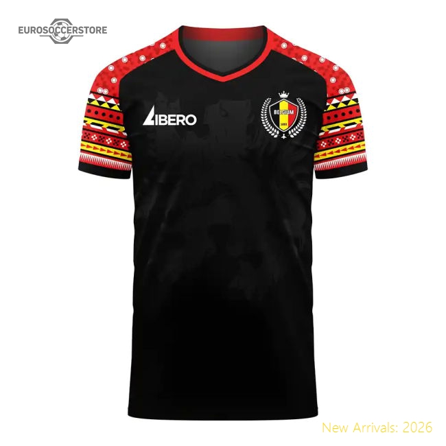 Belgium 2025-2026 Away Concept Football Kit (Libero) (COURTOIS 1)-Vantage Point Soccer