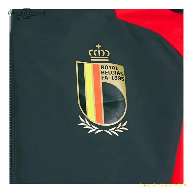 2024-2025 Belgium Allweather Jacket (Black)-Vantage Point Soccer