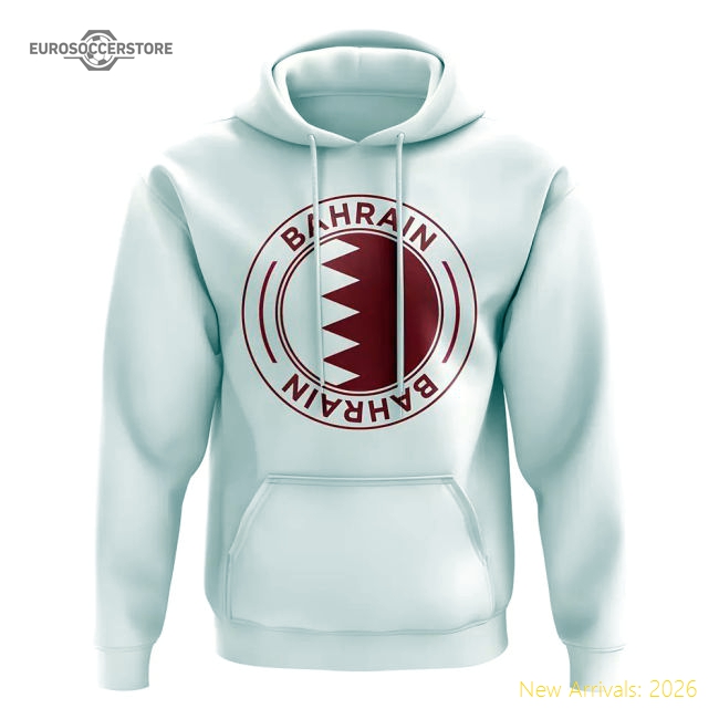 Bahrain Football Badge Hoodie (White)-Vantage Point Soccer