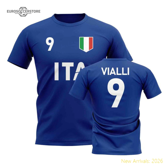 Gianluca Vialli Country Code Hero T-Shirt (Blue)-Vantage Point Soccer