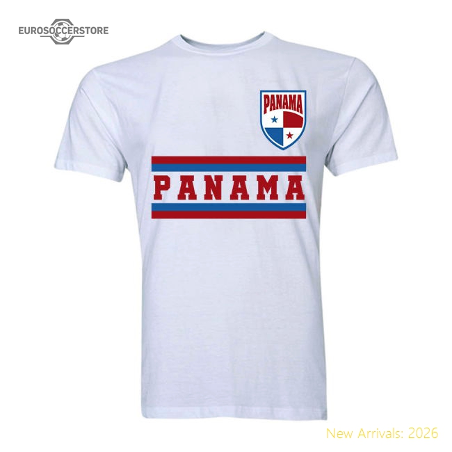 Panama Core Football Country T-Shirt (White)-Vantage Point Soccer