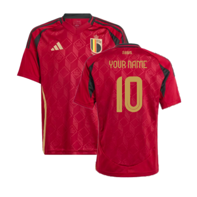 2024-2025 Belgium Home Shirt (Kids) (Your Name)-Vantage Point Soccer
