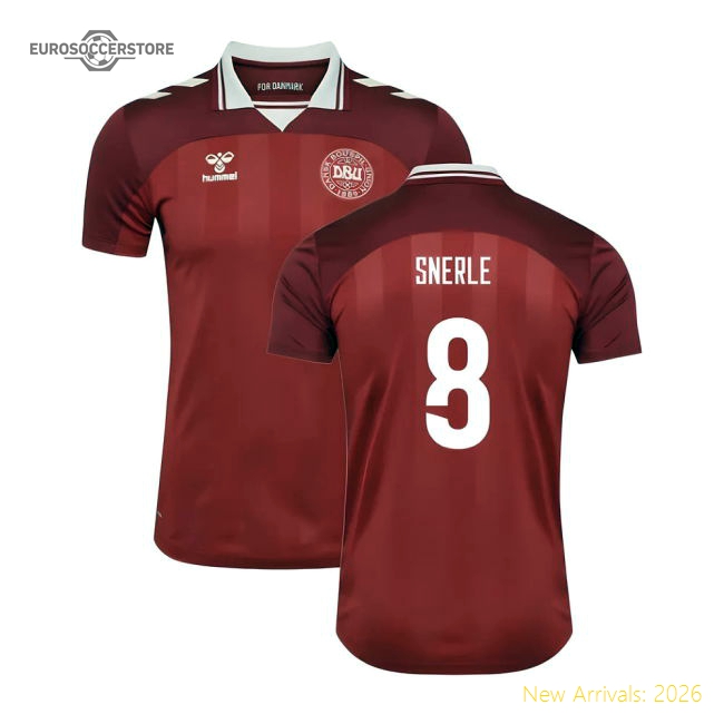 2025-2026 Denmark Womens Team Home Shirt (Unisex) (Snerle 8)-Vantage Point Soccer