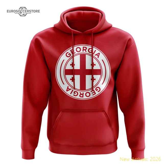 Georgia Football Badge Hoodie (Red)-Vantage Point Soccer