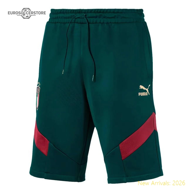 2019-2020 Italy Puma Iconic MCS Shorts (Pine)-Vantage Point Soccer