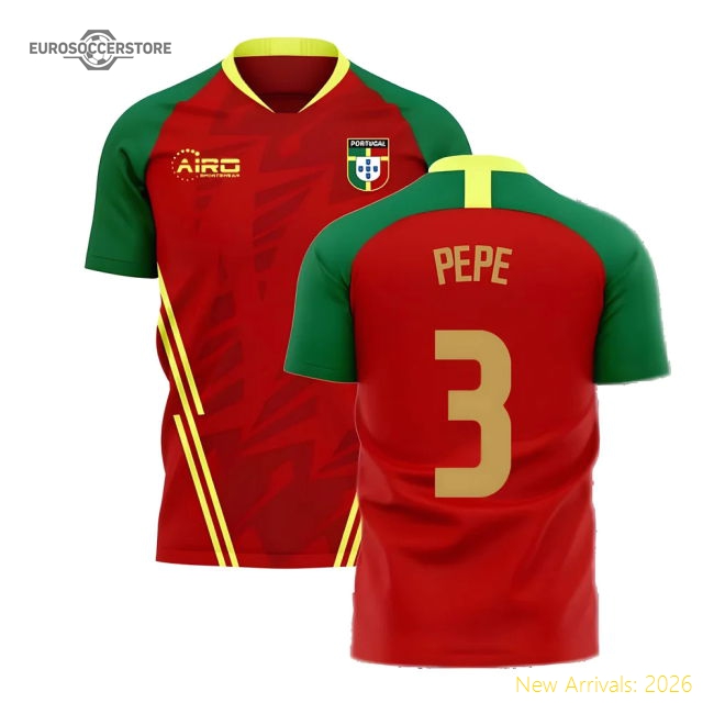 Portugal 2025-2026 Home Concept Football Kit (Airo) (PEPE 3)-Vantage Point Soccer
