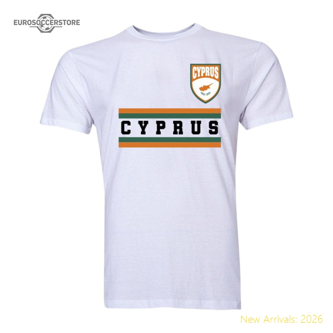 Cyprus Core Football Country T-Shirt (White)-Vantage Point Soccer