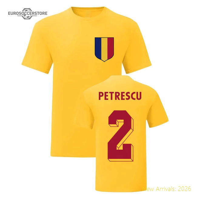 Dan Petrescu Romania National Hero Tee (Yellow)-Vantage Point Soccer