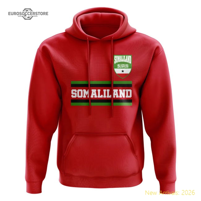 Somaliland Core Football Country Hoody (Red)-Football Shirts Shop