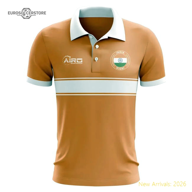 India Concept Stripe Polo Shirt (Orange)-Vantage Point Soccer