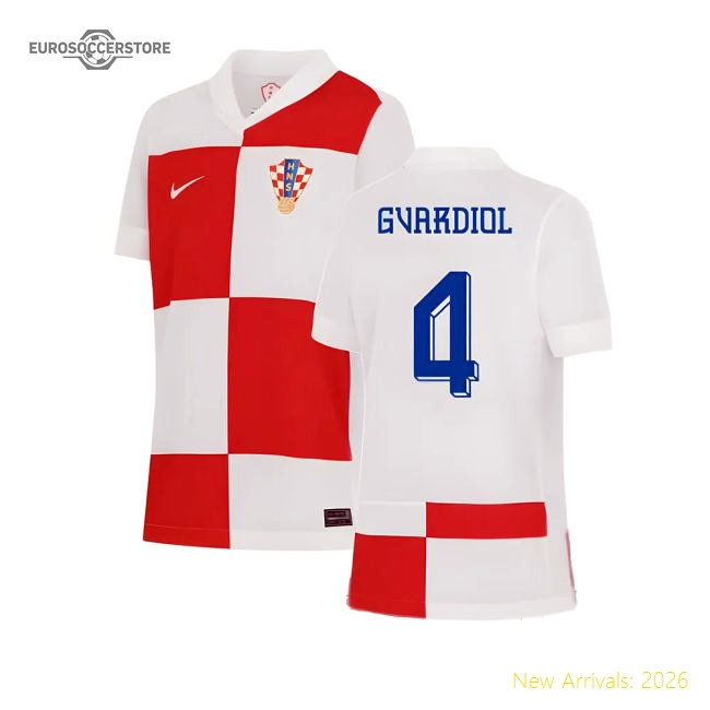 2024-2025 Croatia Home Shirt (Kids) (Gvardiol 4)-Vantage Point Soccer
