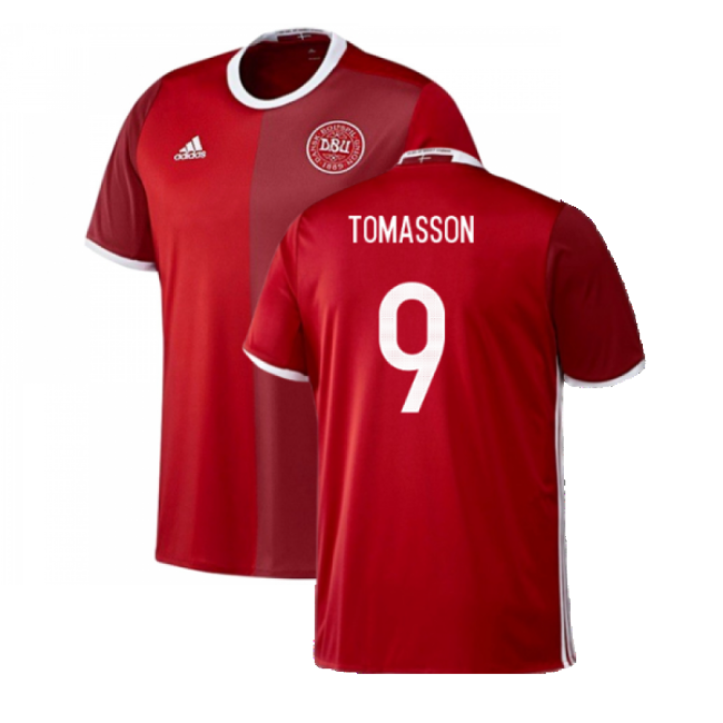 Denmark 2016-17 Home Shirt ((Excellent) 3XL) (Tomasson 9)-Vantage Point Soccer