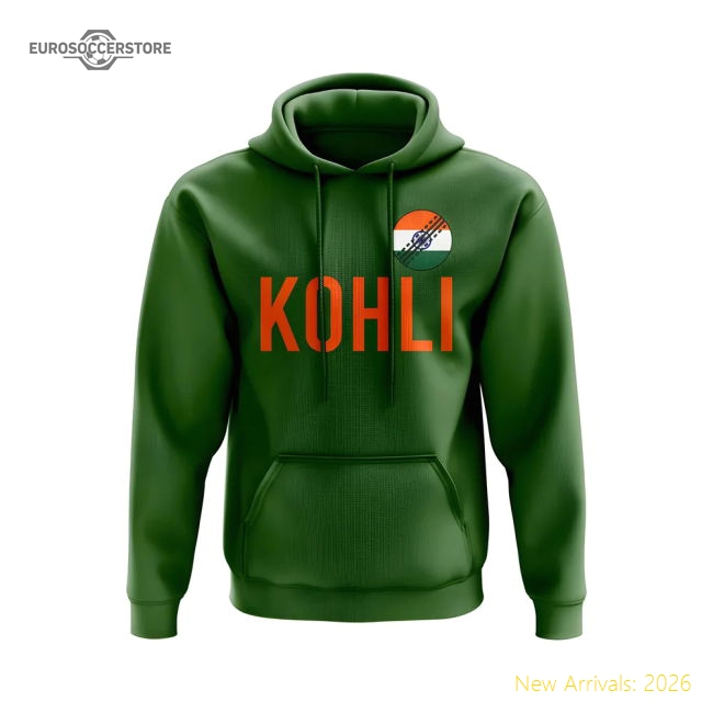Virat Kholi India Name Hoody (Green)-Vantage Point Soccer