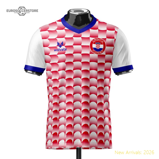 Croatia Heritage Football Jersey Red (Wolvate) Adult Short Sleeve-Vantage Point Soccer