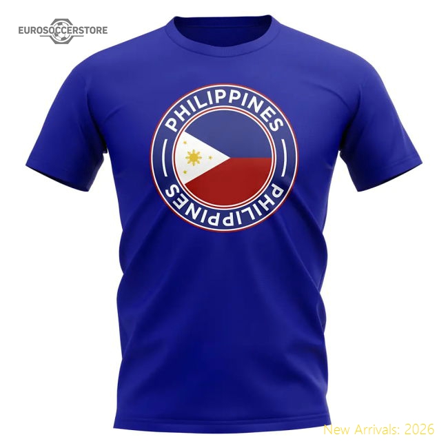 Philippines Football Badge T-Shirt (Royal)-Vantage Point Soccer