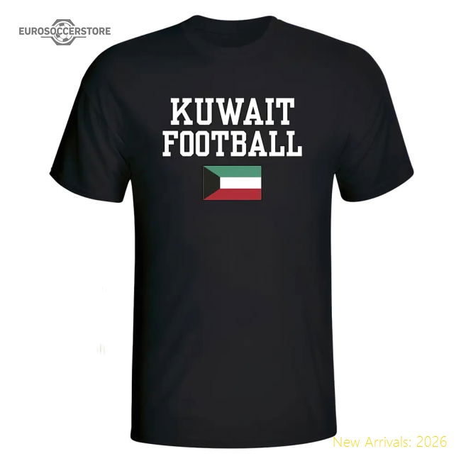 Kuwait Football T-Shirt - Black-Vantage Point Soccer