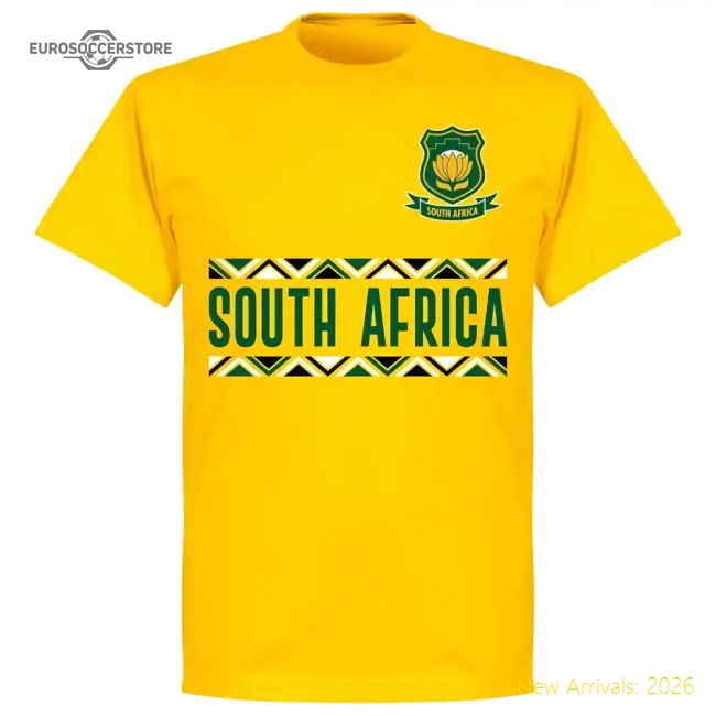 South Africa Rugby Team T-shirt - Yellow-Football Shirts Shop