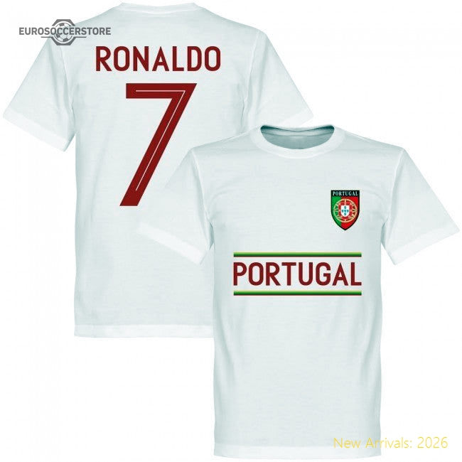 Portugal Ronaldo 7 Team KIDS T-shirt - White-Vantage Point Soccer
