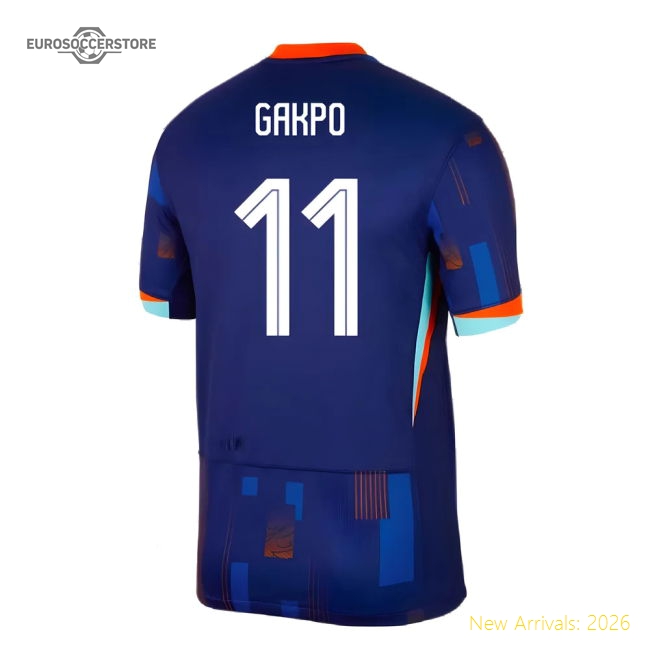 2024-2025 Netherlands Away Shirt (Gakpo 11)-Football Jersey Hub