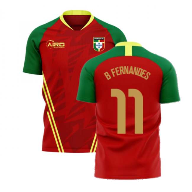 Portugal 2025-2026 Home Concept Football Kit (Airo) (B Fernandes 11)-Vantage Point Soccer