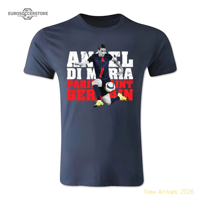 Angel Di Maria PSG T-Shirt (Navy) - Kids-Vantage Point Soccer