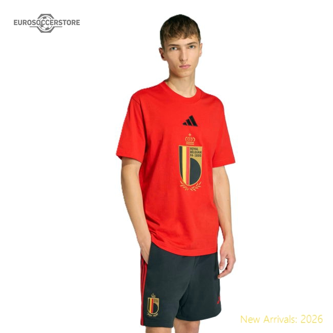 2026-2027 Belgium DNA Graphic Tee (Red)-Vantage Point Soccer