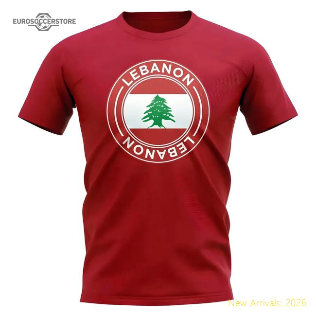 Lebanon Football Badge T-Shirt (Red)-Vantage Point Soccer