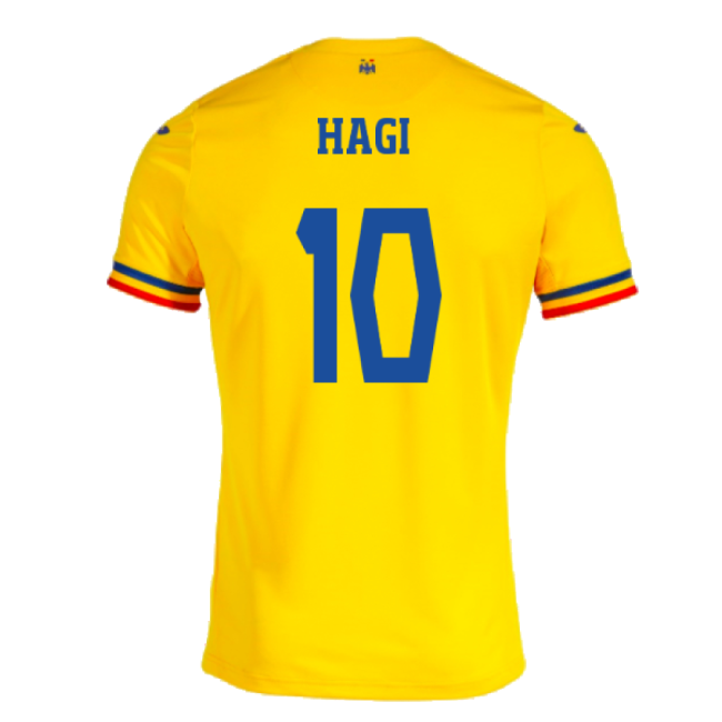 2023-2024 Romania Home Shirt (HAGI 10)-Vantage Point Soccer