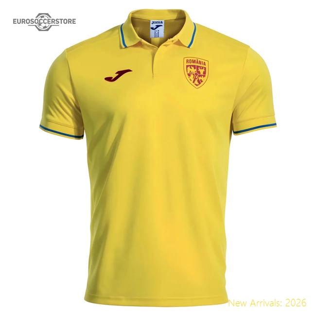 2025-2026 Romania Presentation Polo Shirt (Yellow)-Vantage Point Soccer