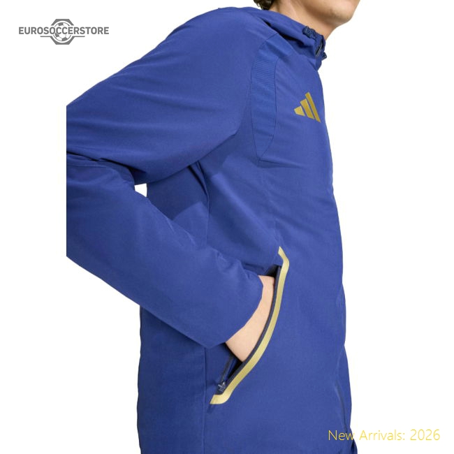 2026-2027 Italy Tiro Travel Full Zip Windbreaker (Victory Blue)-Vantage Point Soccer