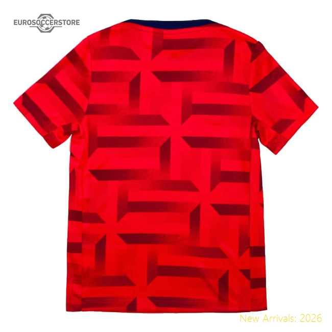 2024-2025 England Academy Pro Pre-Match Top (Siren Red) - Kids-Vantage Point Soccer