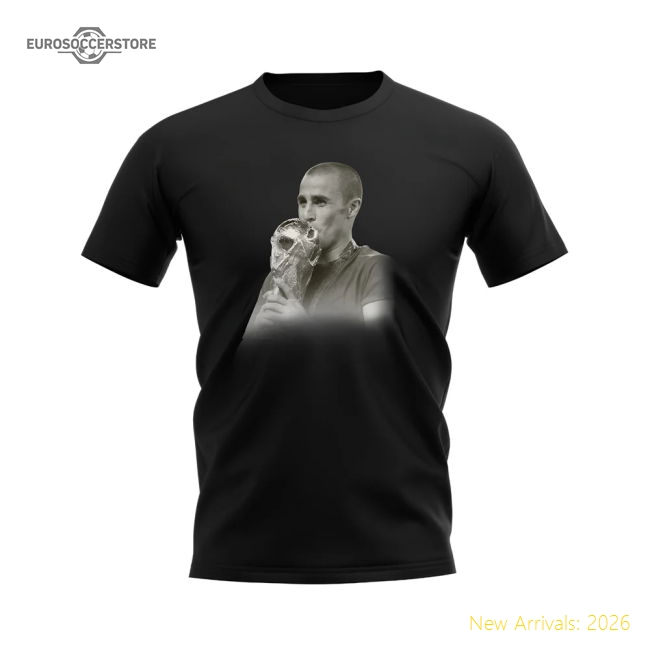 Fabio Cannavaro Italy Legend T-Shirt (Black)-Vantage Point Soccer