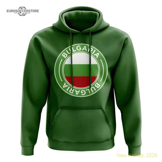 Bulgaria Football Badge Hoodie (Green)-Vantage Point Soccer