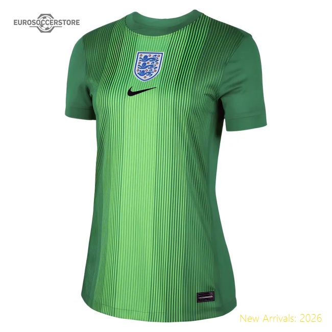 2025-2026 England Goalkeeper Shirt (Green) - Womens-Vantage Point Soccer